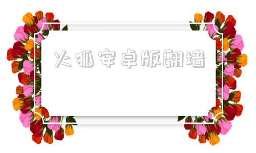 关于火狐安卓版翻墙的信息